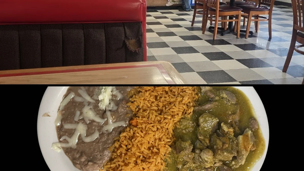Colorful plates on a Mexican restaurant table
